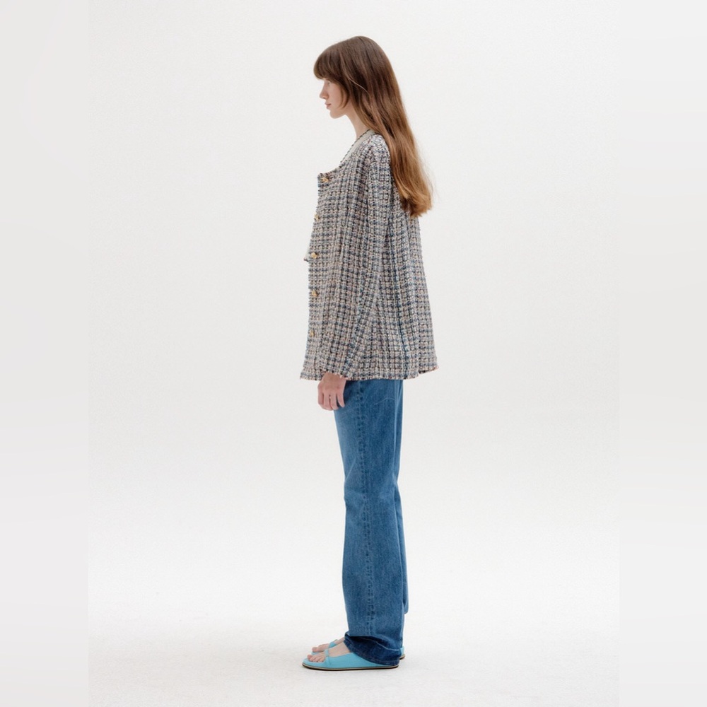 EENK Multi Tweed Button-Front Jacket - Picture 3 of 9